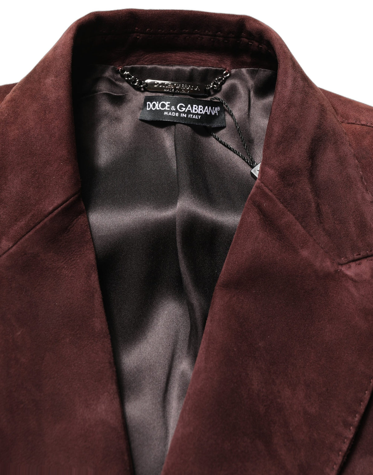 Dolce & Gabbana Braune Lammleder-Doppelreiher-Jacke