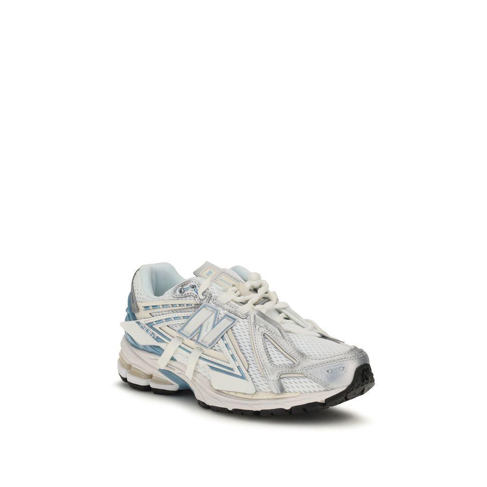 New Balance Weiße Stoff-Sneaker im Athletic-Look