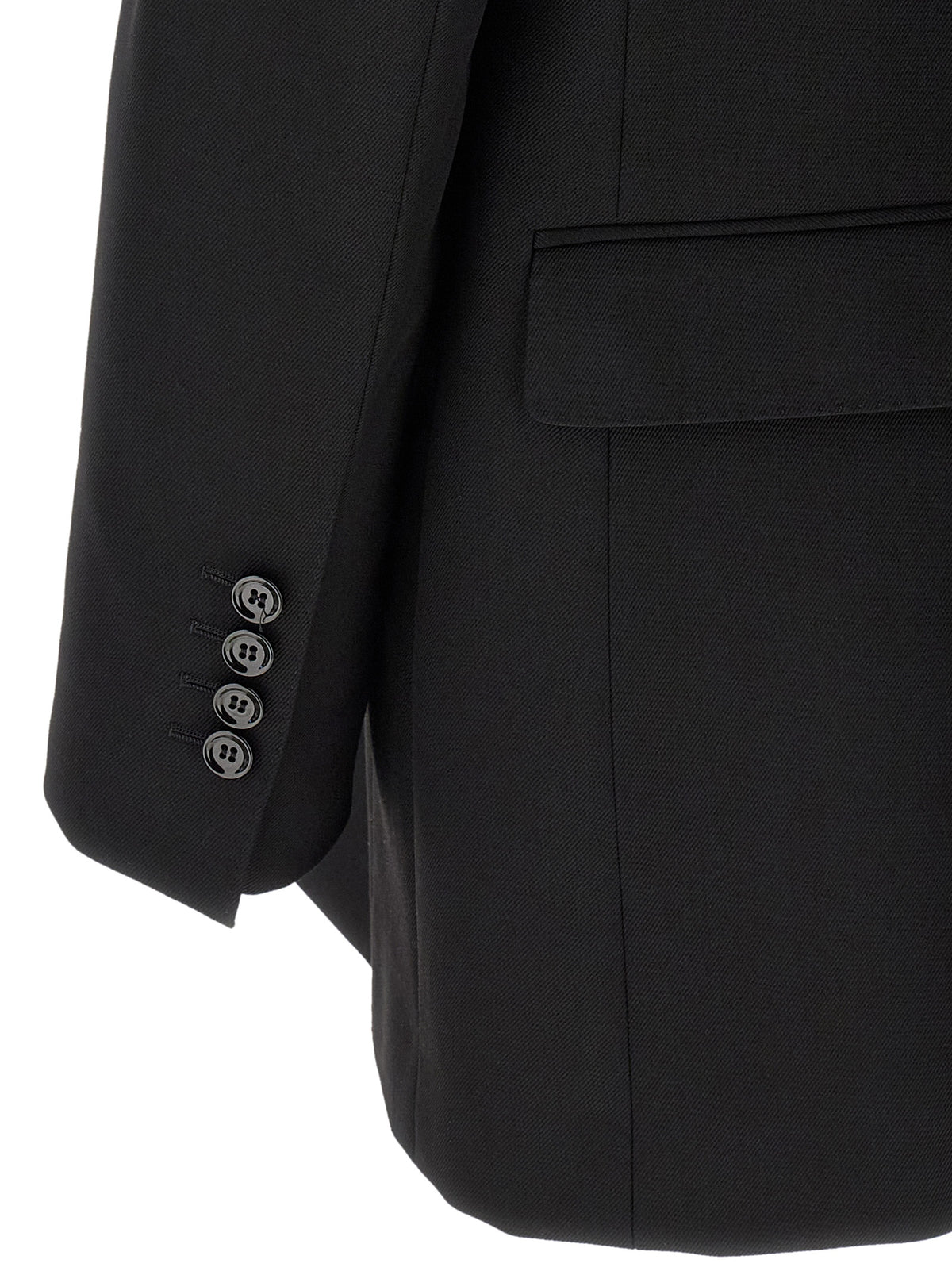 Dolce & Gabbana Schwarzer Blazer aus reiner Schurwolle