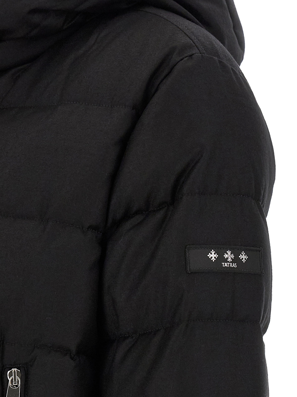 Tatras Schwarze Wolljacke in voller Länge