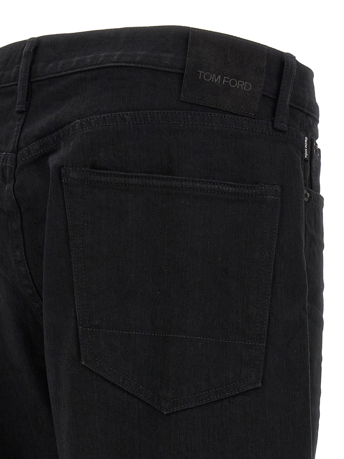 Tom Ford Schwarze Baumwoll-Jeans mit geradem Bein