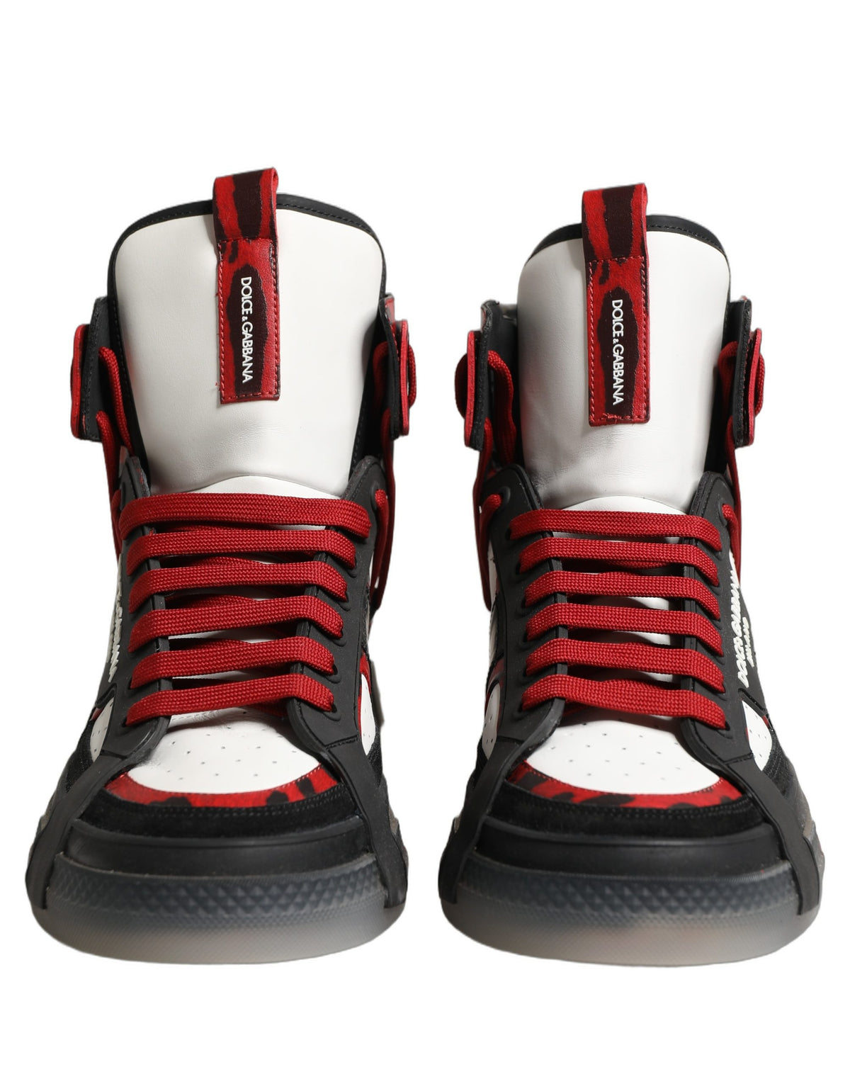Dolce & Gabbana Multicolor Leder High Top Sneakers Schuhe