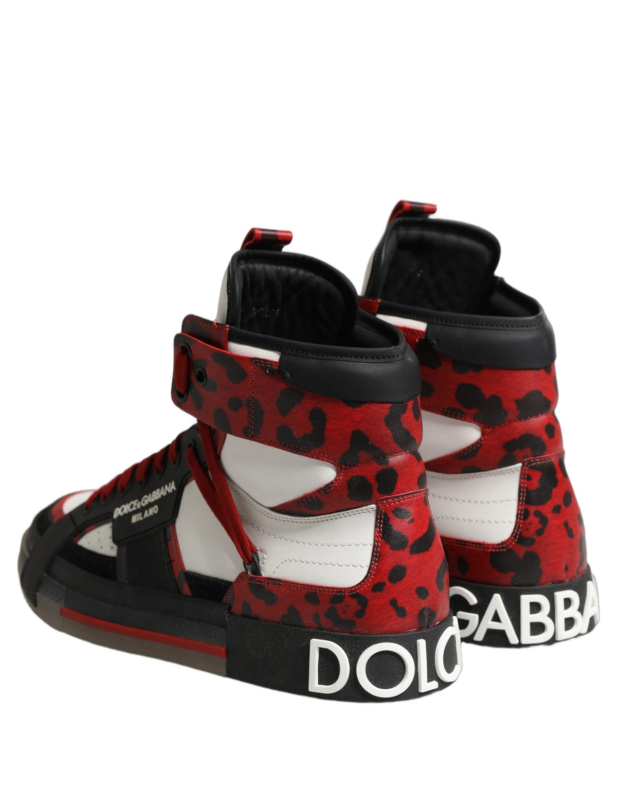 Dolce & Gabbana Multicolor Leder High Top Sneakers Schuhe