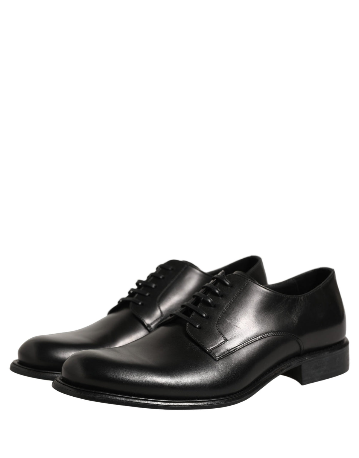Dolce & Gabbana Schwarze Derby-Schuhe aus Kalbsleder für Herren