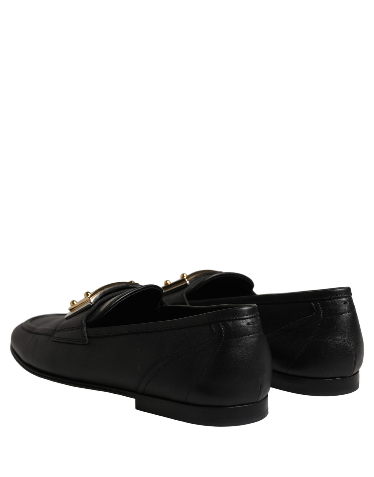 Dolce & Gabbana Schwarze Loafer aus Leder mit Logo-Plakette für Herren