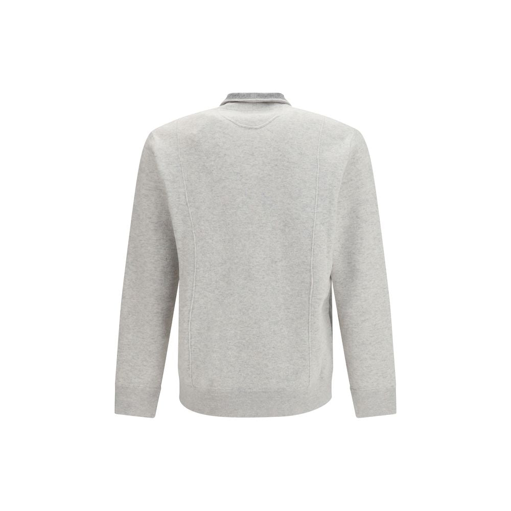 Brunello Cucinelli Grauer Kaschmir-Strickjacke