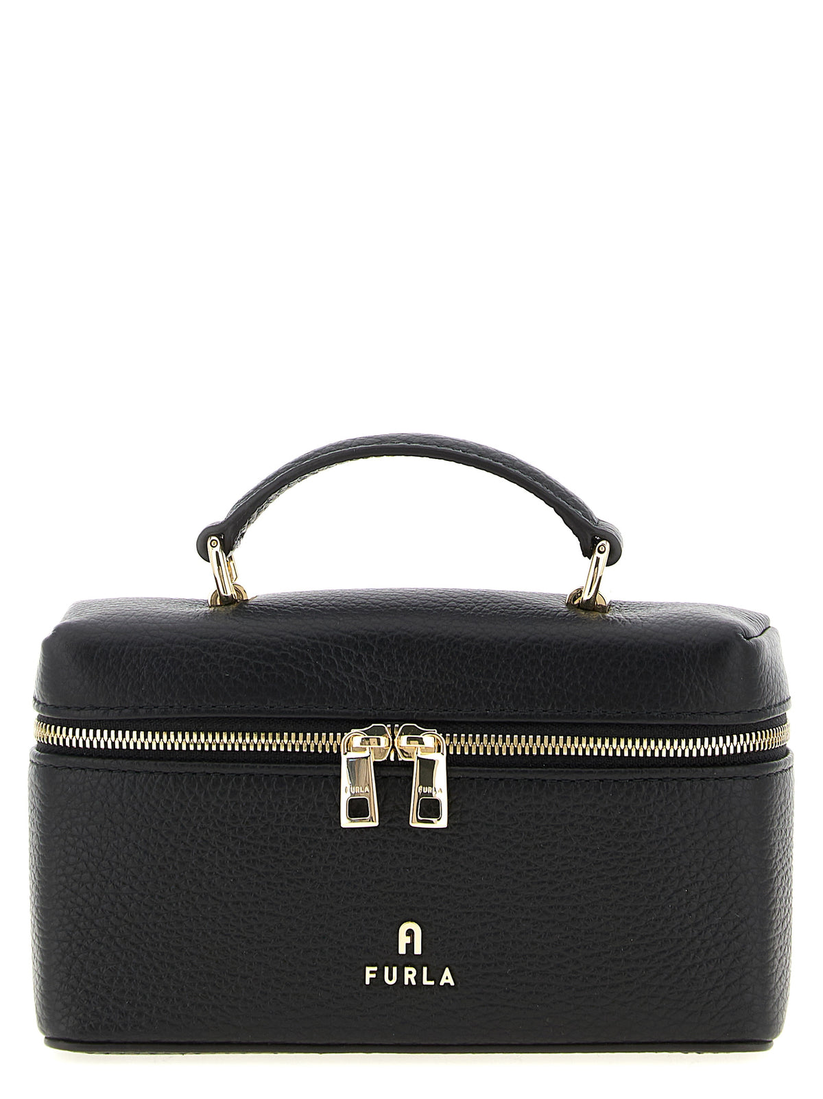 Furla Schwarze Lederhandtasche