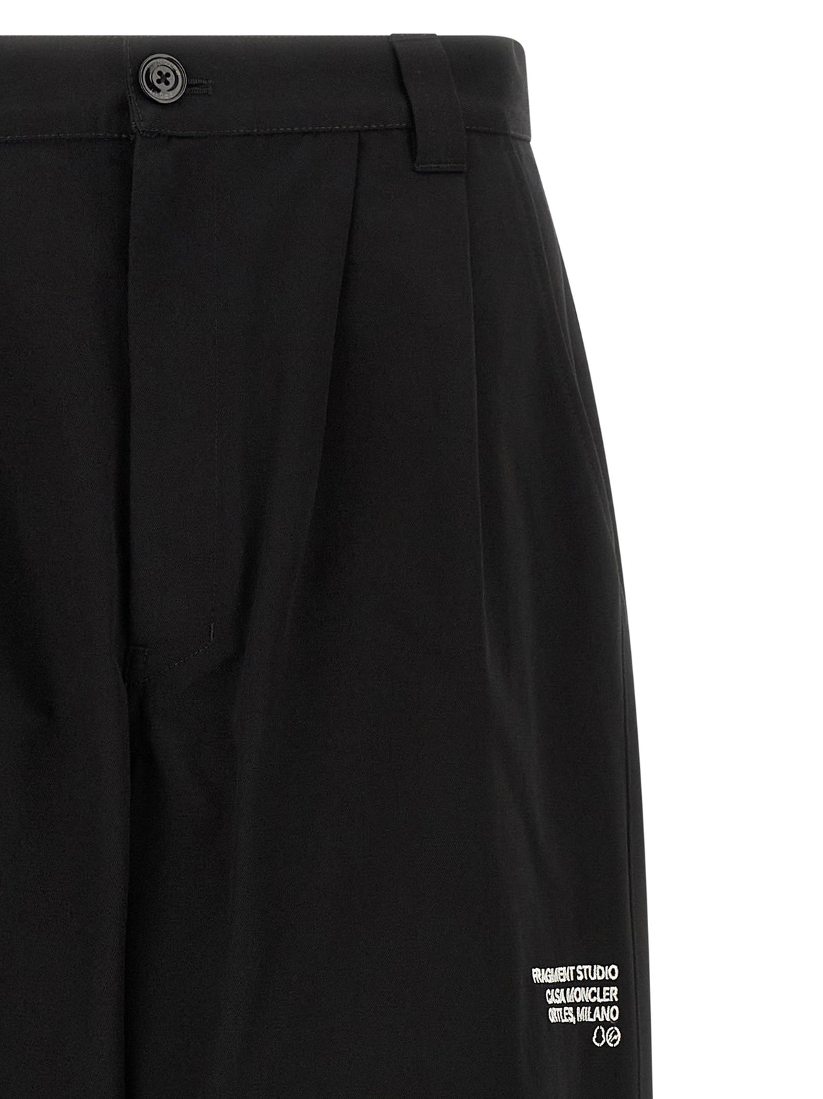 MONCLER GENIUS Schwarze Baumwoll-Freizeithose