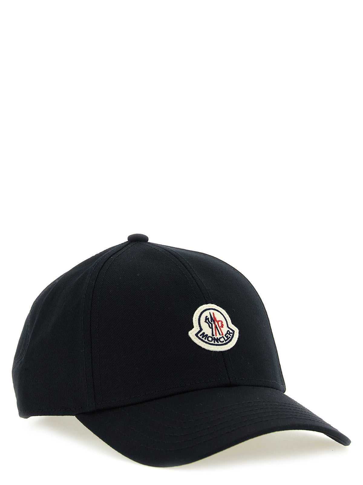 Moncler Schwarze Baumwollkappe (Baseball Cap)