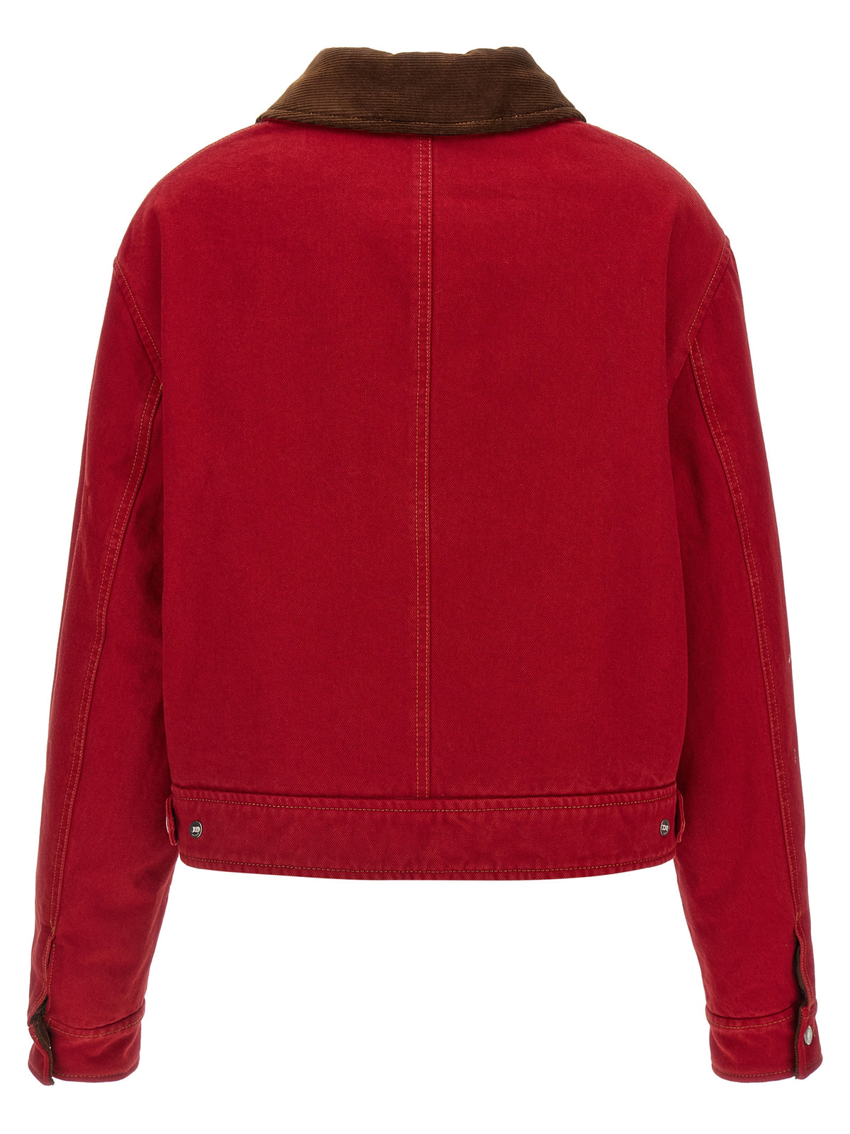 Ami Paris Rote Bikerjacke aus Baumwolle