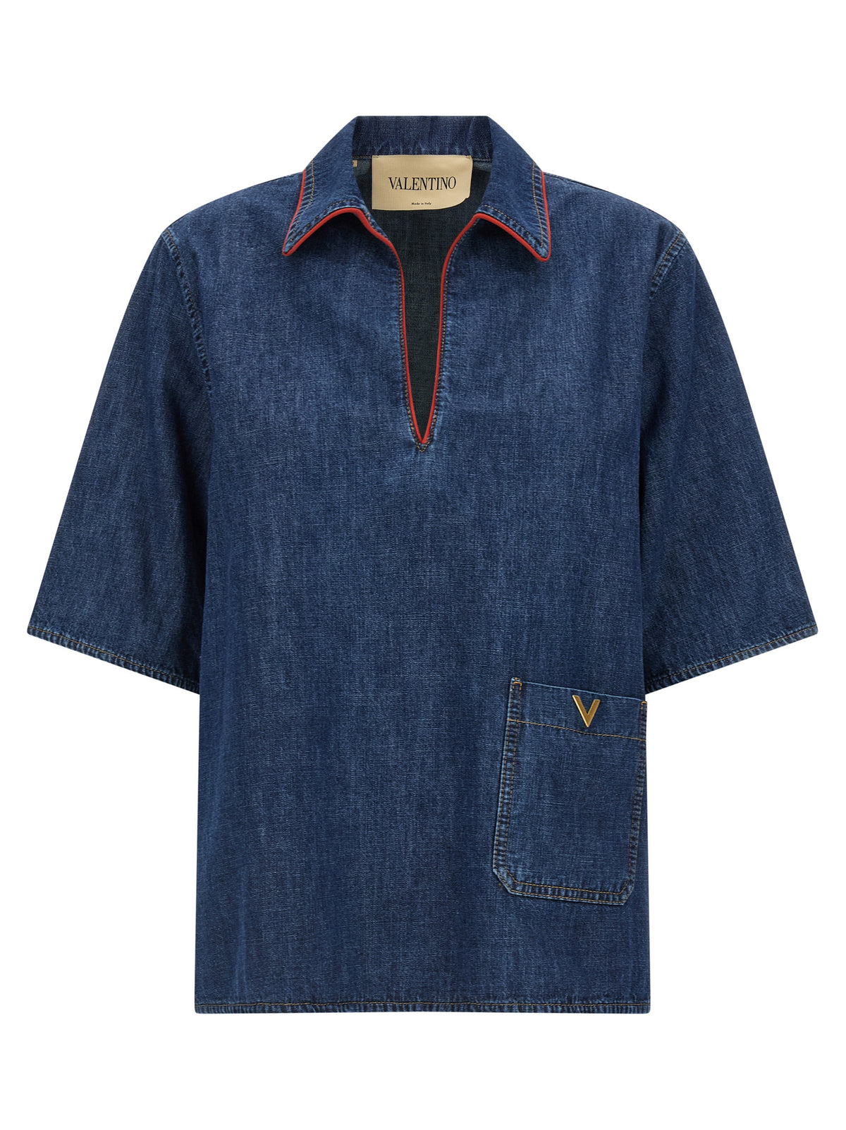 Valentino Garavani Blaue Baumwollbluse
