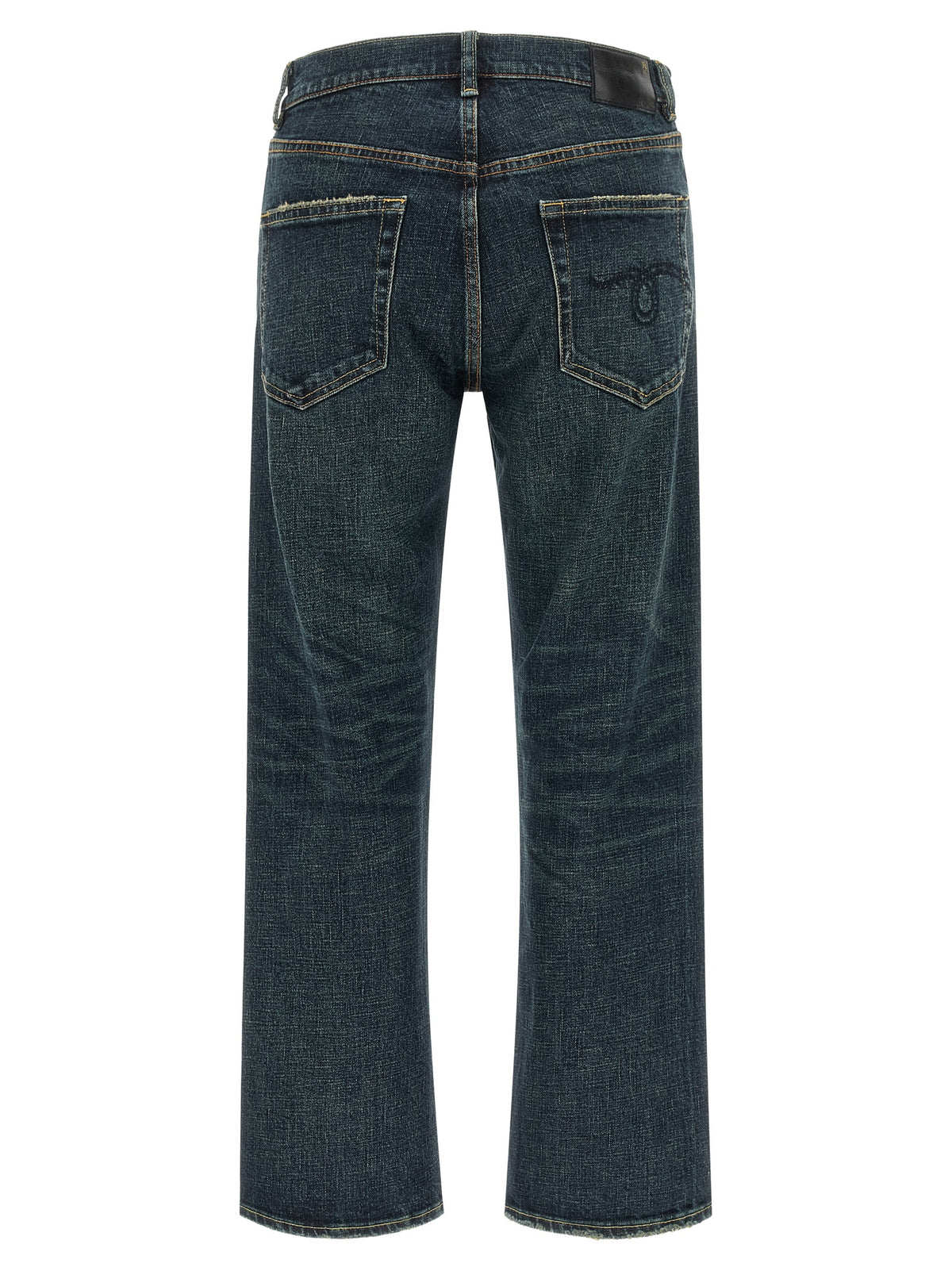 R13 Blaue Jeans aus Baumwolle im geraden Schnitt