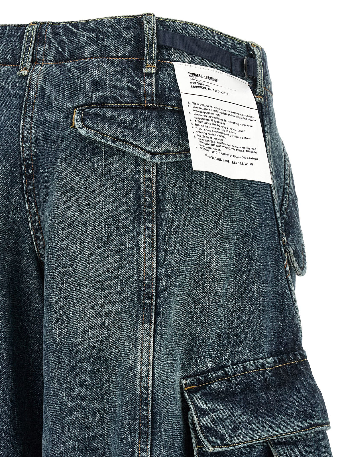 R13 Blaue Baumwolljeans Denim