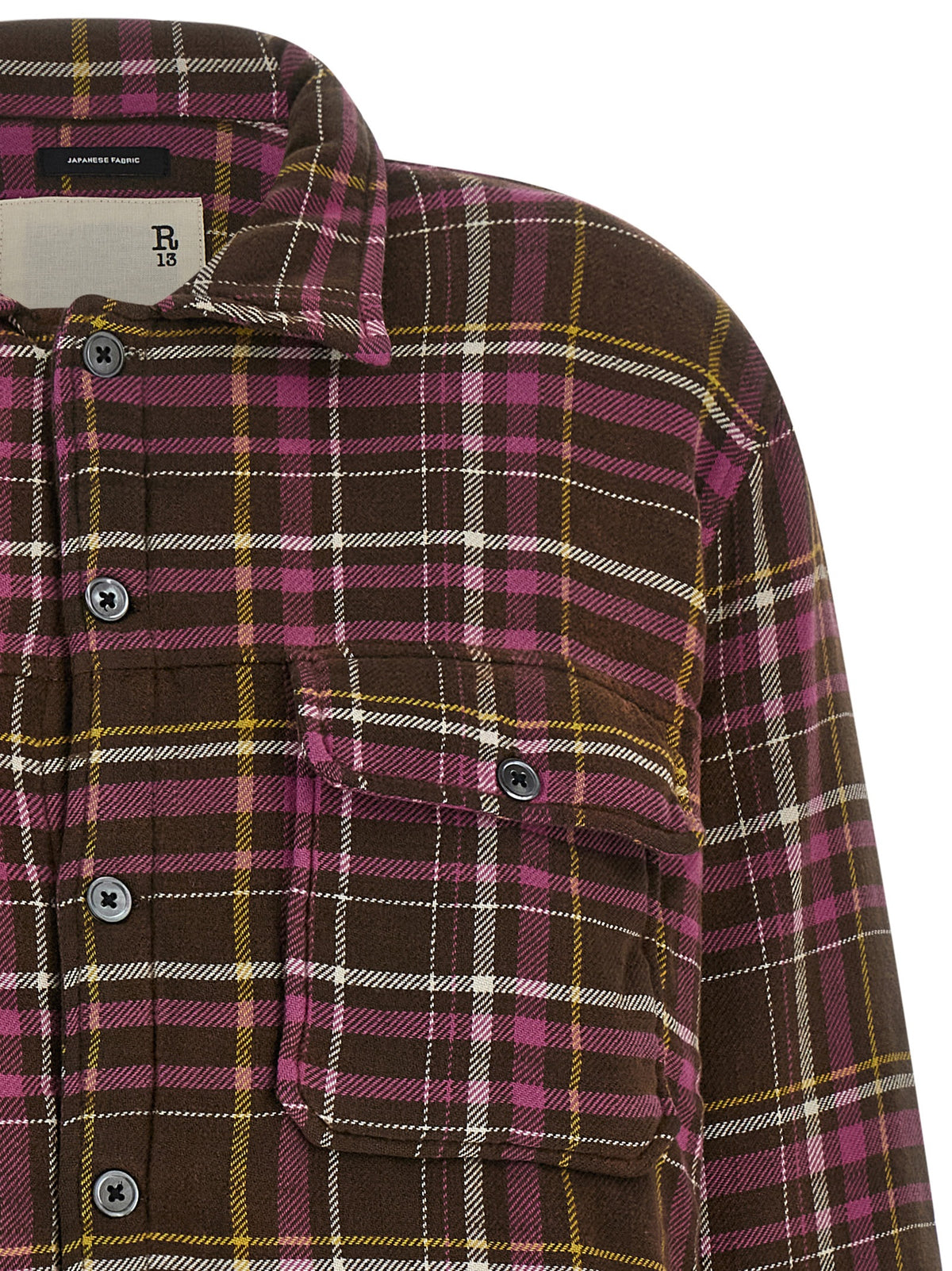 R13 Baumwoll-Jacke in Braun
