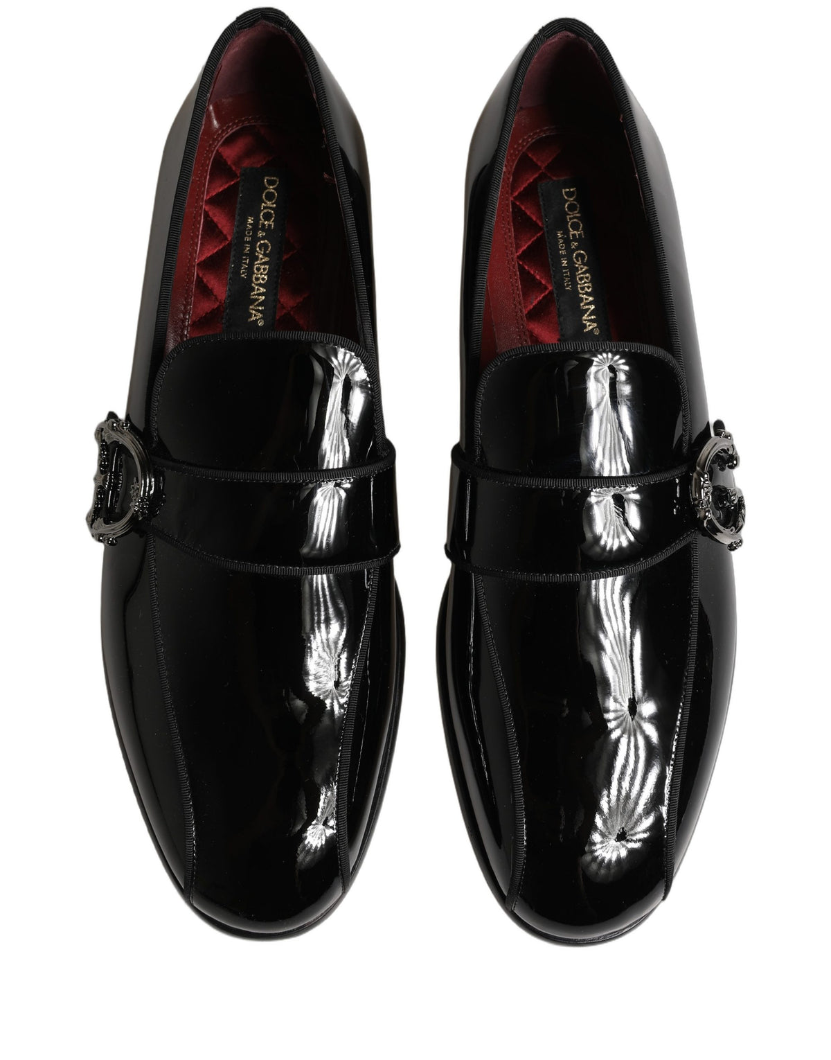 Dolce & Gabbana Schwarze Herren-Loafer aus Lackleder