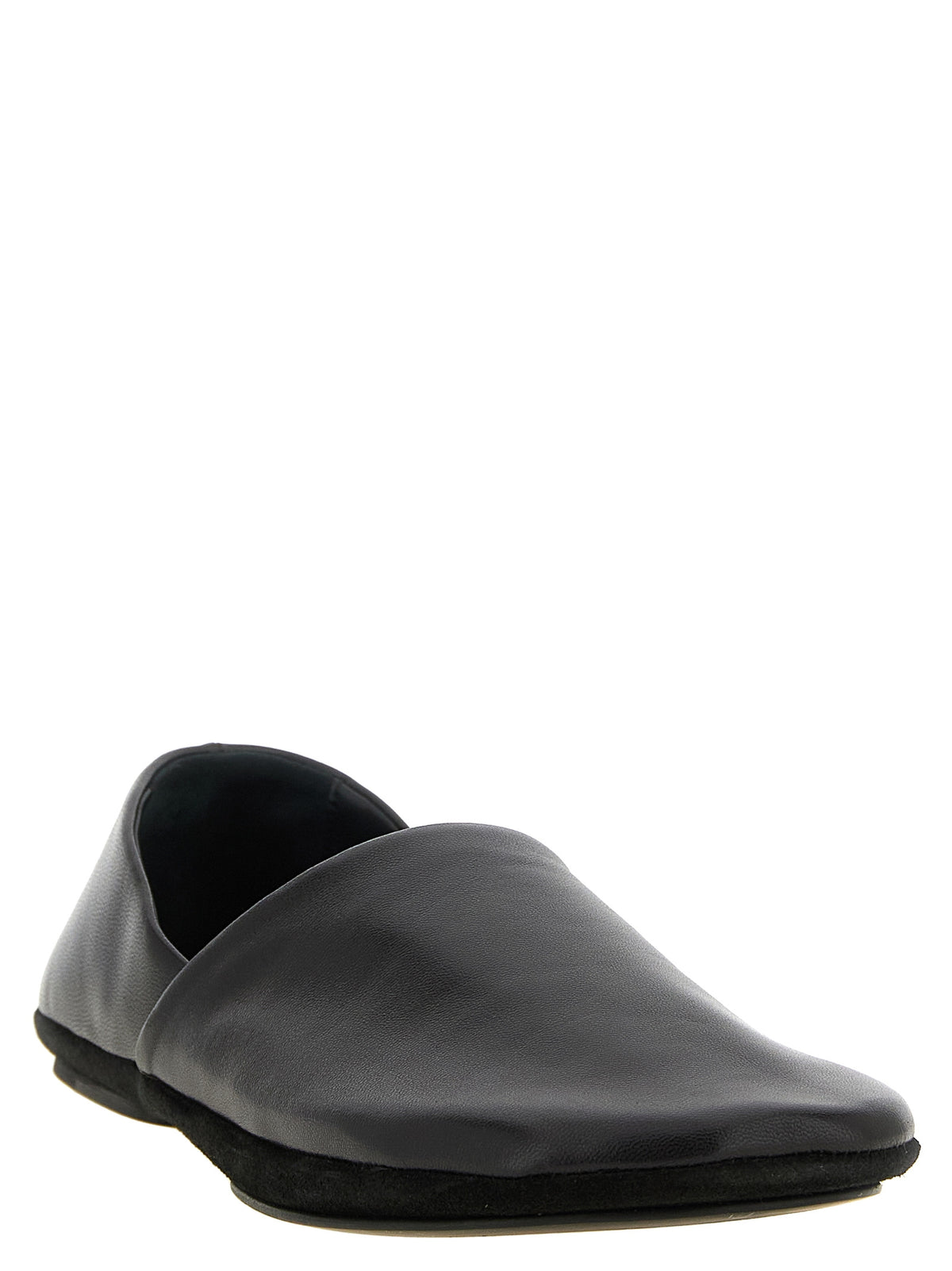 Lemaire Schwarze Loafer aus Lammleder zum Schlüpfen