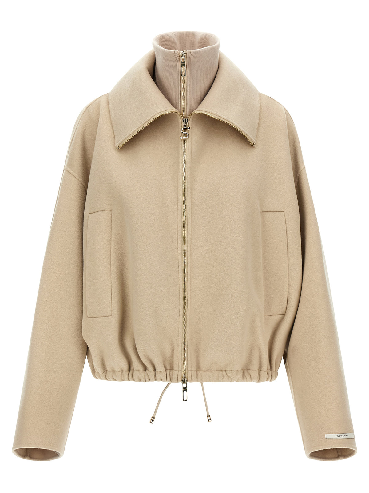 Sportmax Beige Woll-Bomberjacke