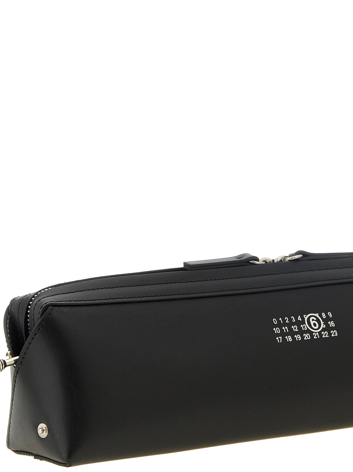 MM6 Maison Margiela Schwarze Clutch aus Rindsleder