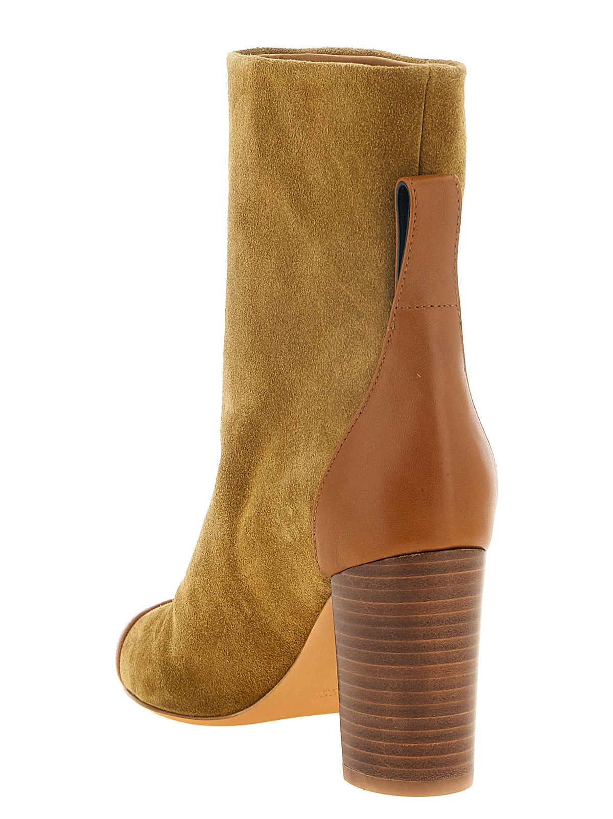 ODISSI Beige Calfskin Ankle Boots