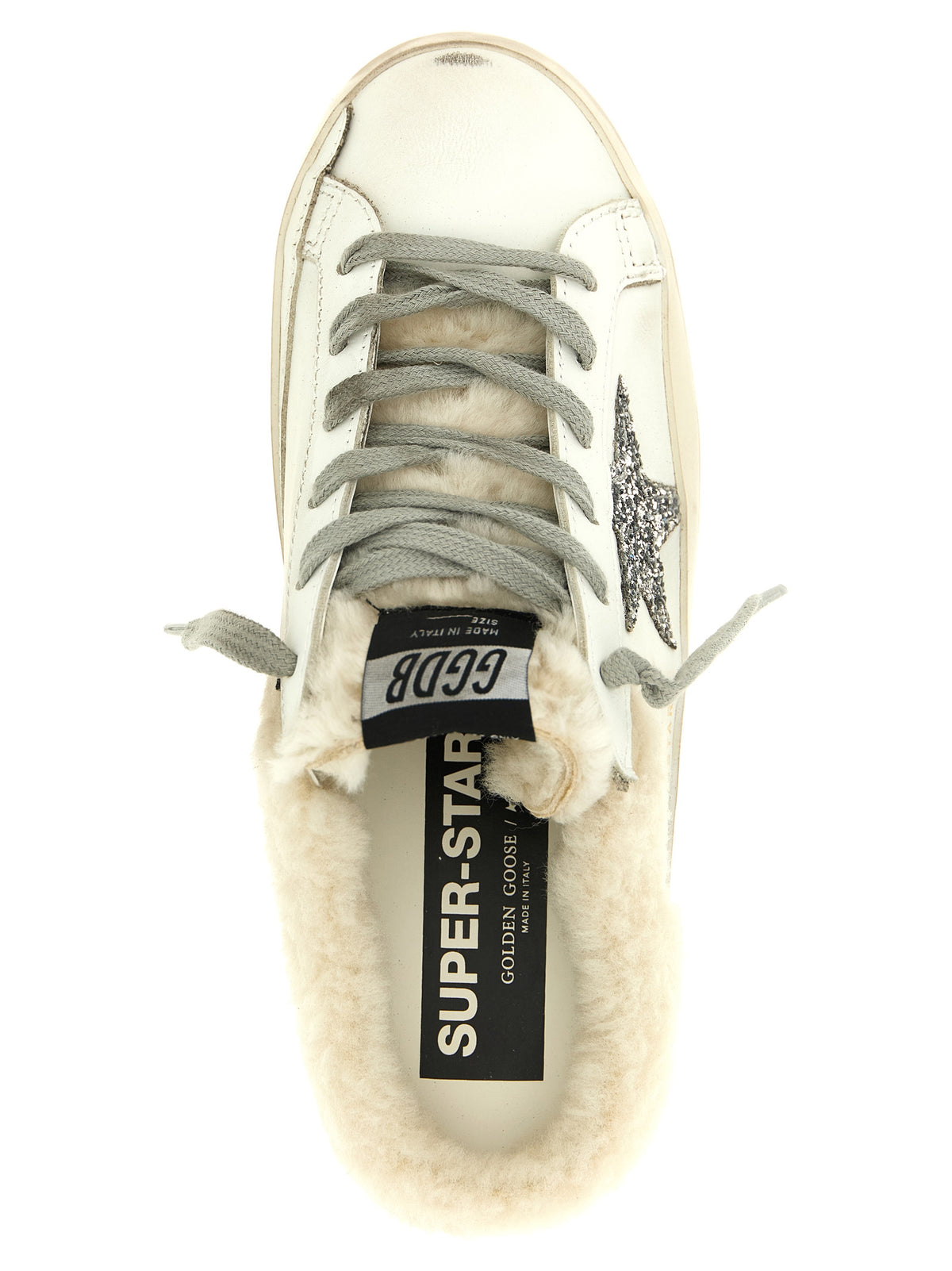 Golden Goose Weiße Leder-Slipper