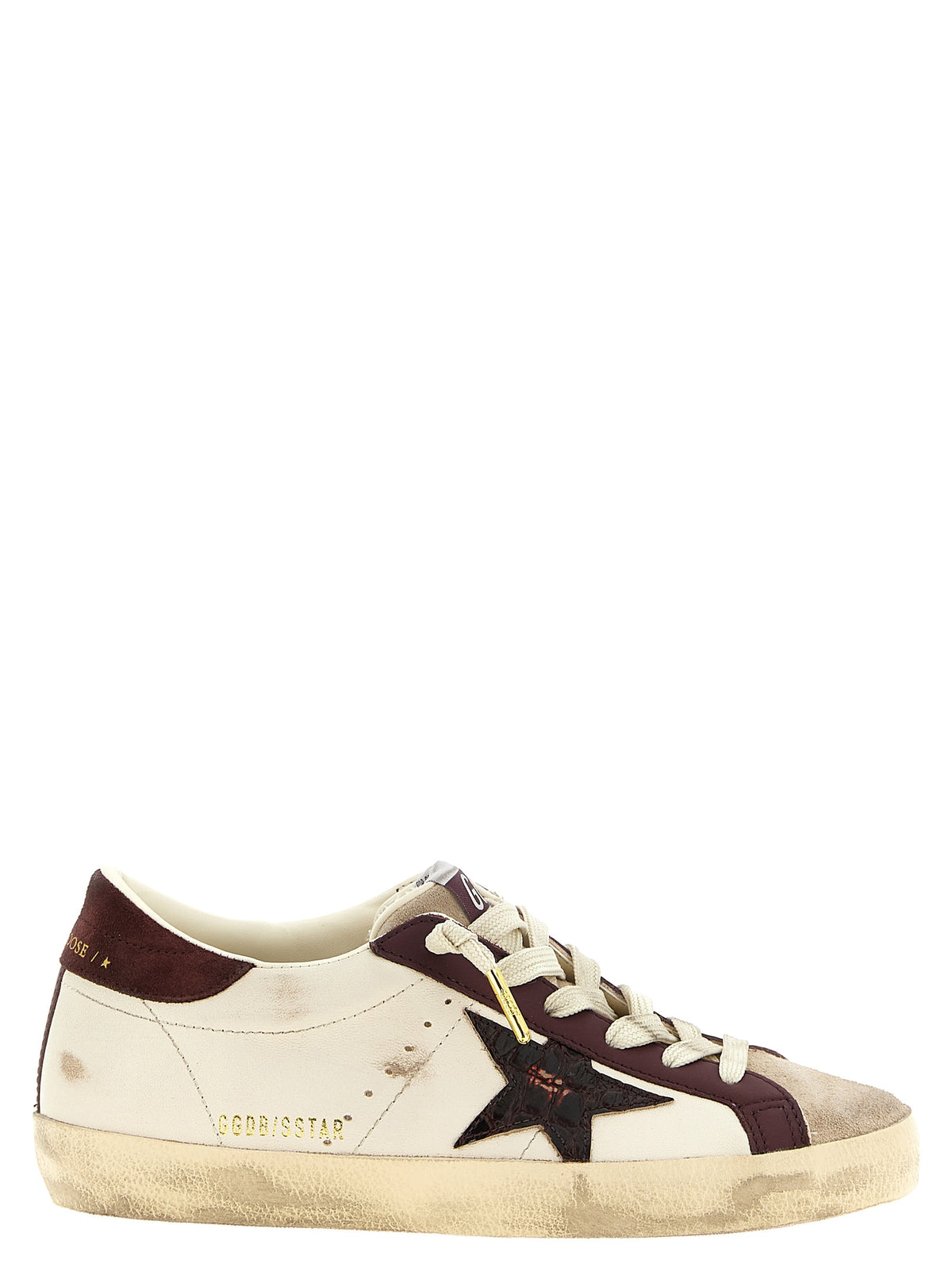Golden Goose Sneakers aus bordeauxfarbenem Leder mit niedrigem Schaft