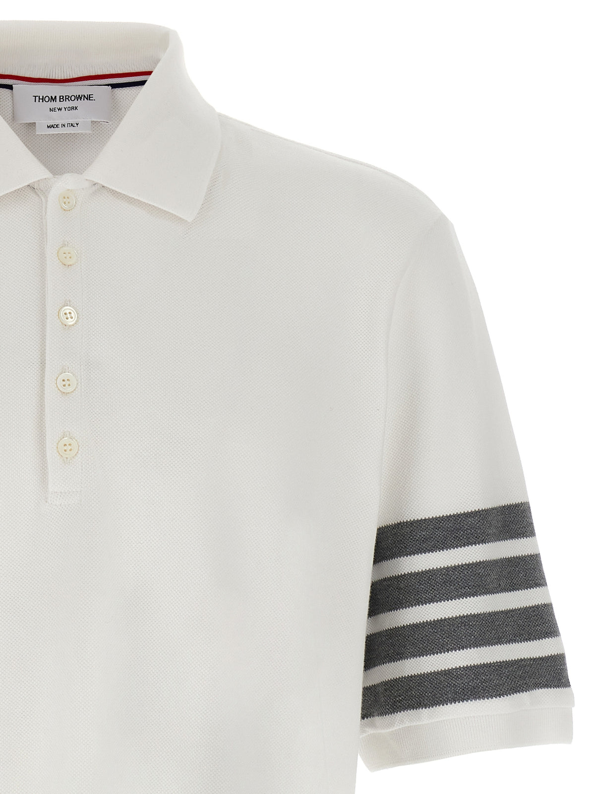 Thom Browne Weißes Poloshirt aus Baumwolle