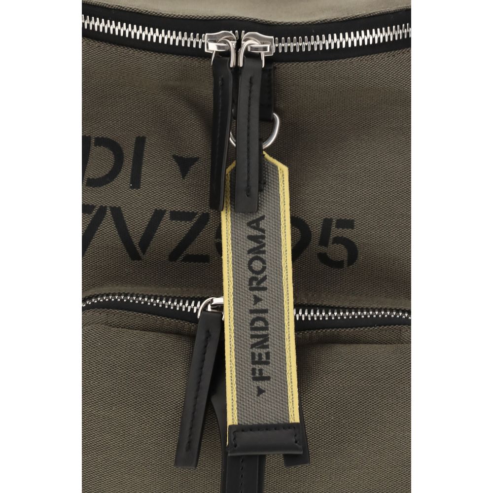 Fendi Zweifarbiger Rucksack aus Baumwolle