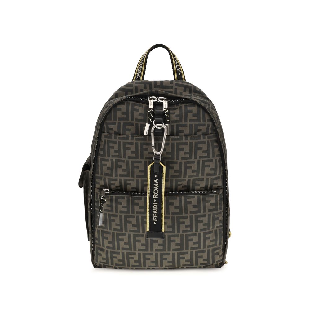 Fendi Brauner Rucksack aus Polyester