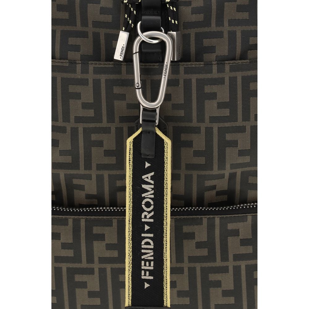 Fendi Brauner Rucksack aus Polyester