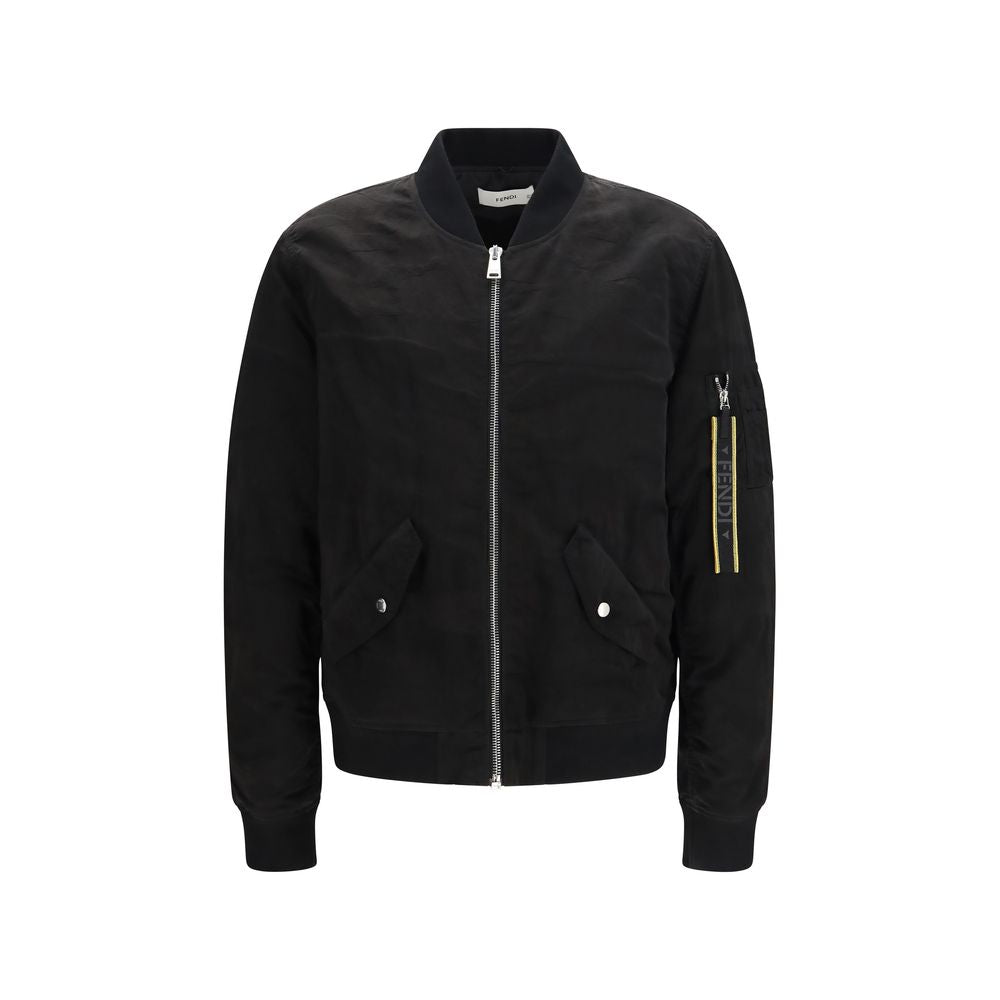 Fendi Schwarzer Bomber aus Polyamid