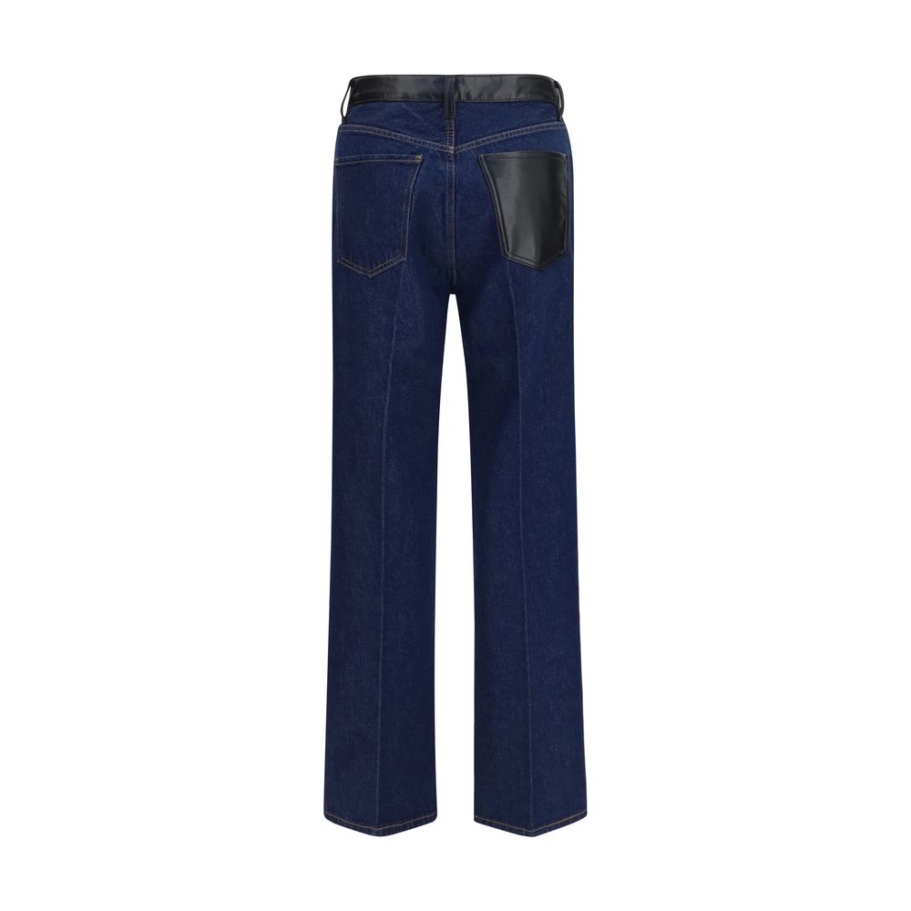 Agolde Blaue gerade geschnittene Jeans aus recycelter Baumwolle
