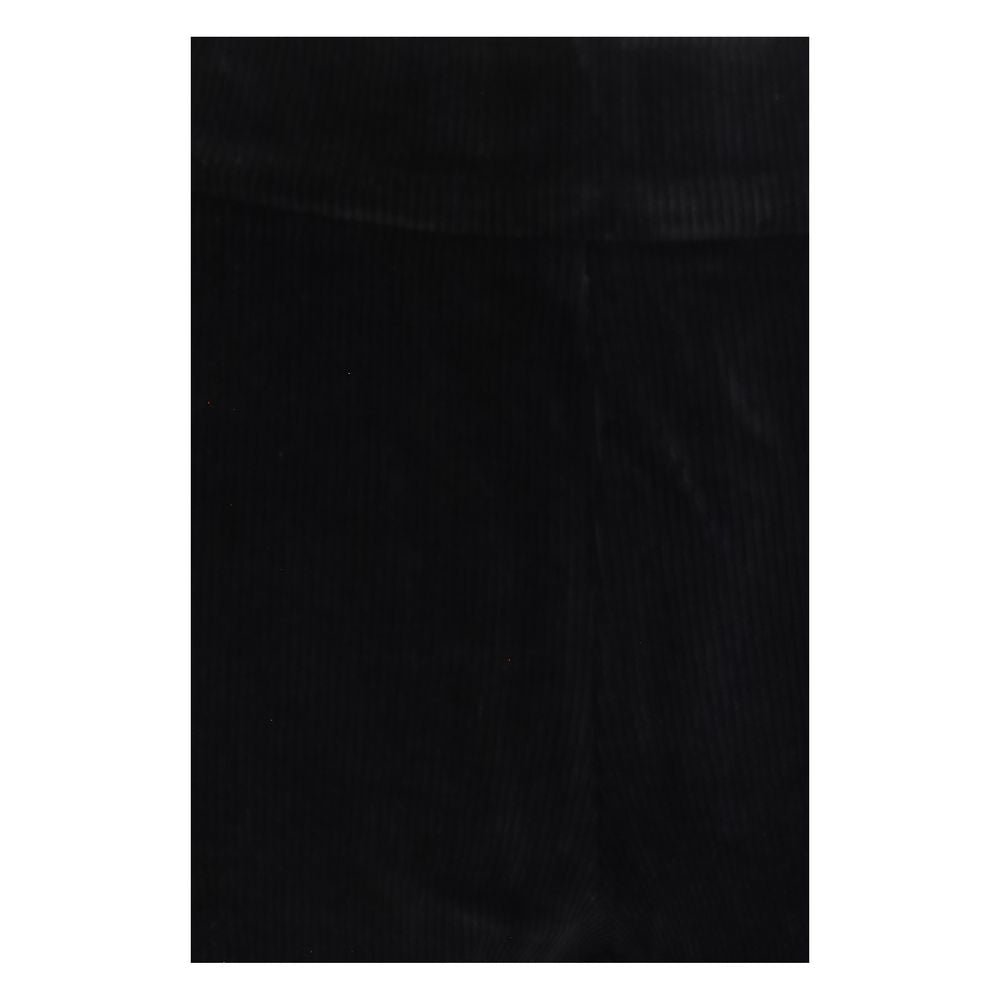 Avenue Montaigne Schwarze Baumwollhose mit ausgestelltem Bein