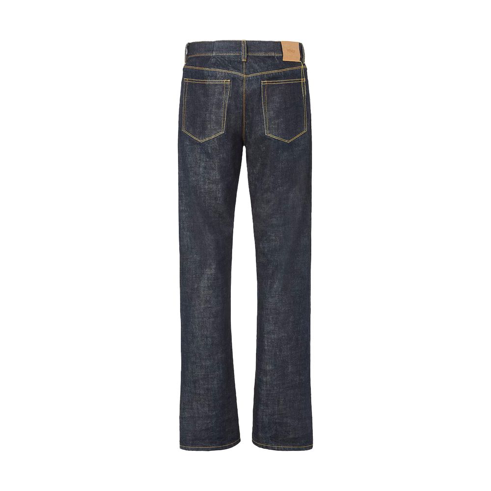 Fendi Blaue Baumwoll-Jeans im Slim Fit