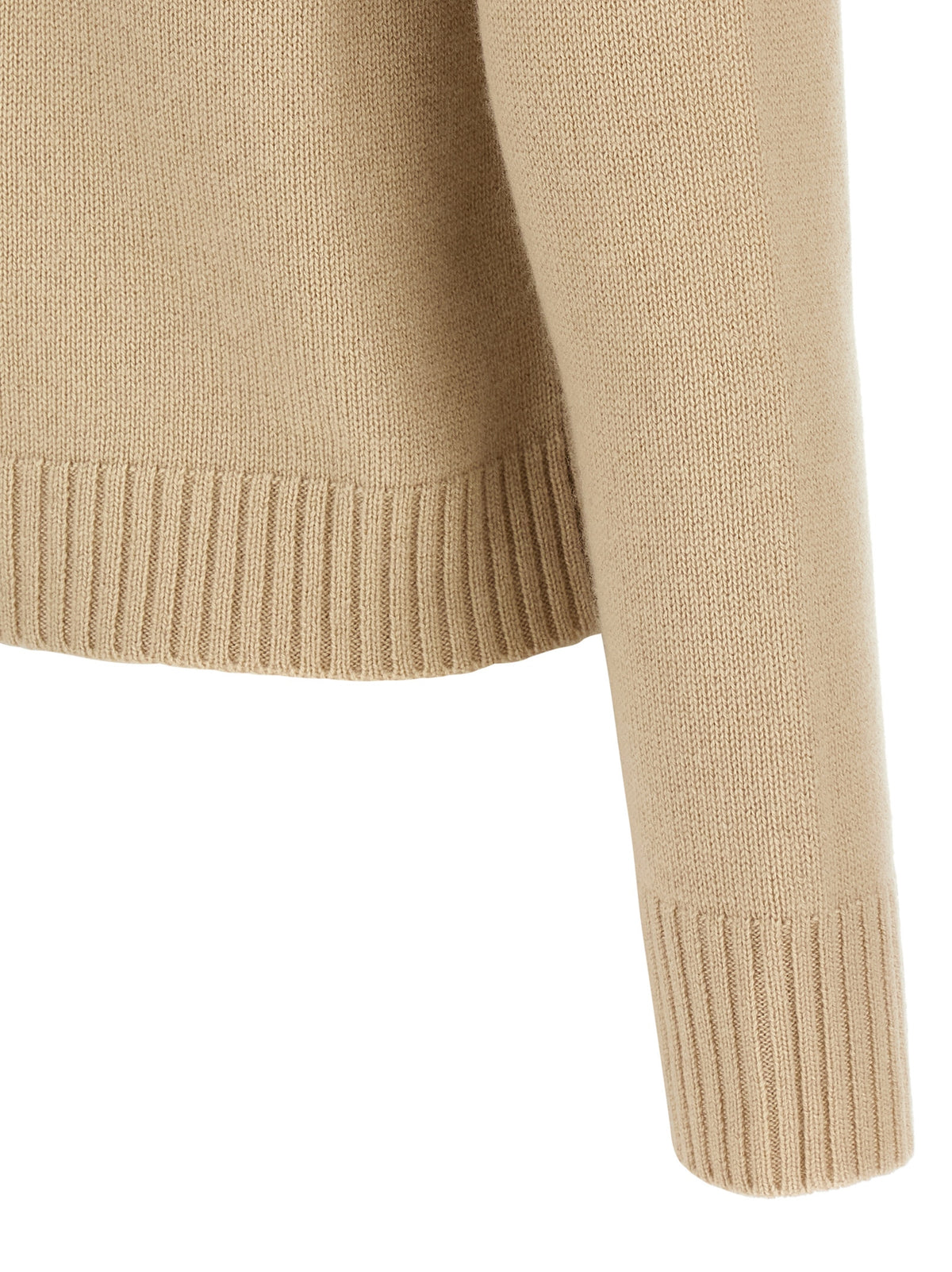 Max Mara Beige Wollstrickjacke