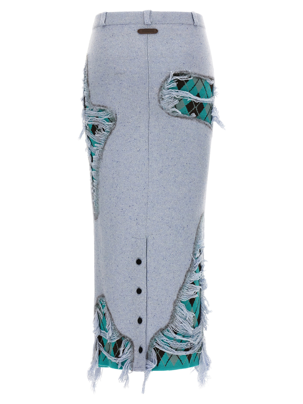 Moschino Blaue Midiröck aus Wolle