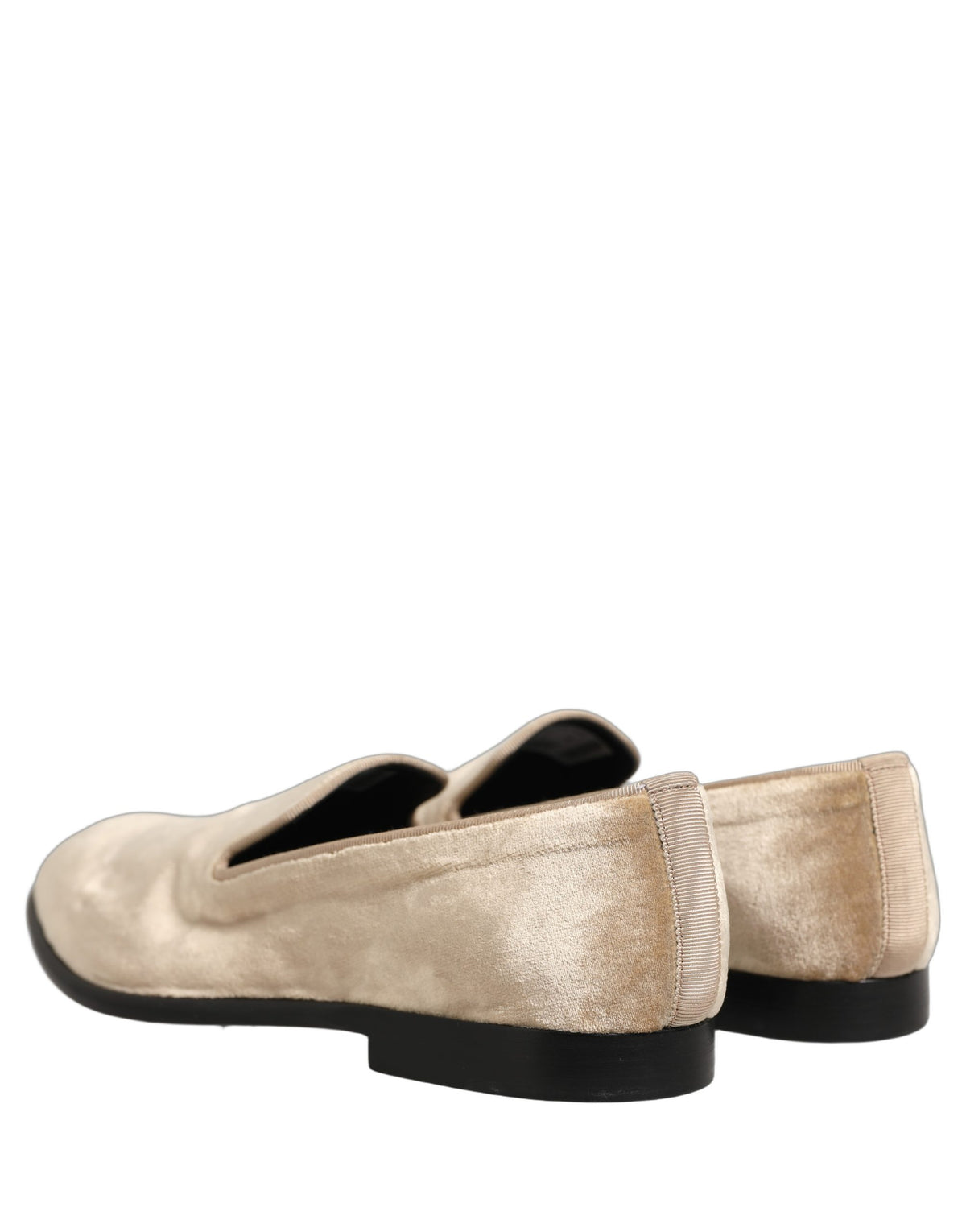 Dolce & Gabbana Beige Wildleder Slipper Loafer Schuhe