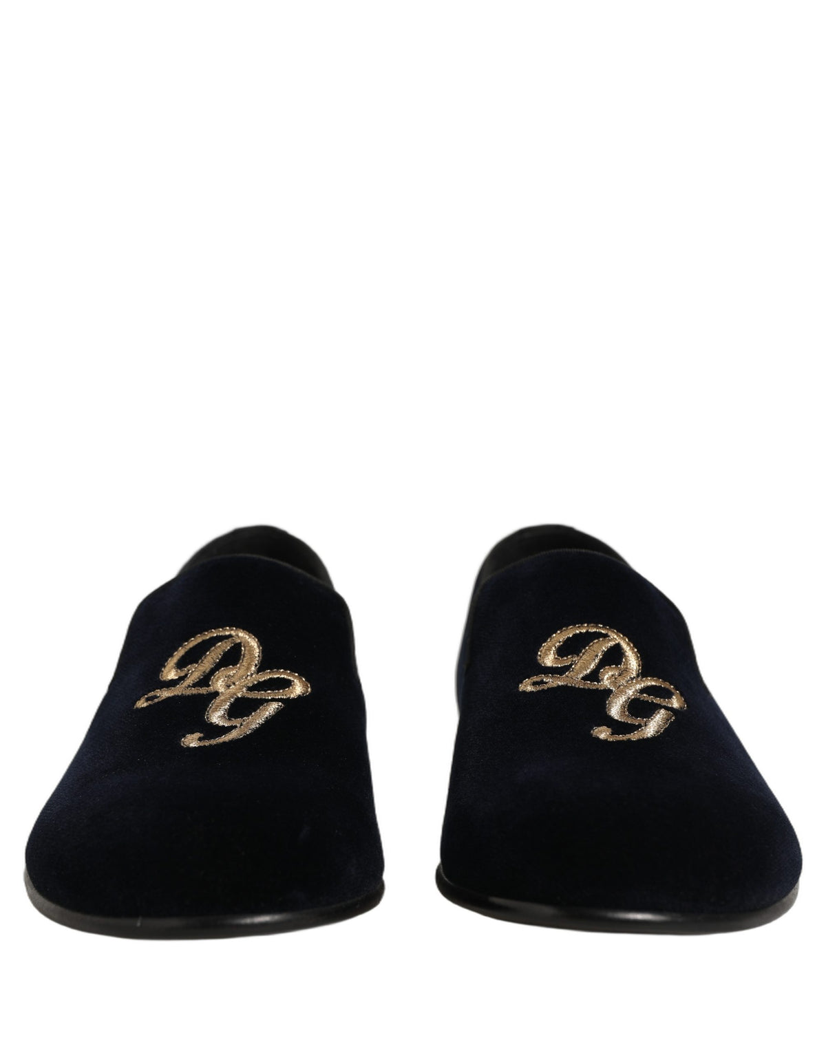 Dolce & Gabbana Schwarze Slipper aus Wildleder mit DG-Logo für Herren