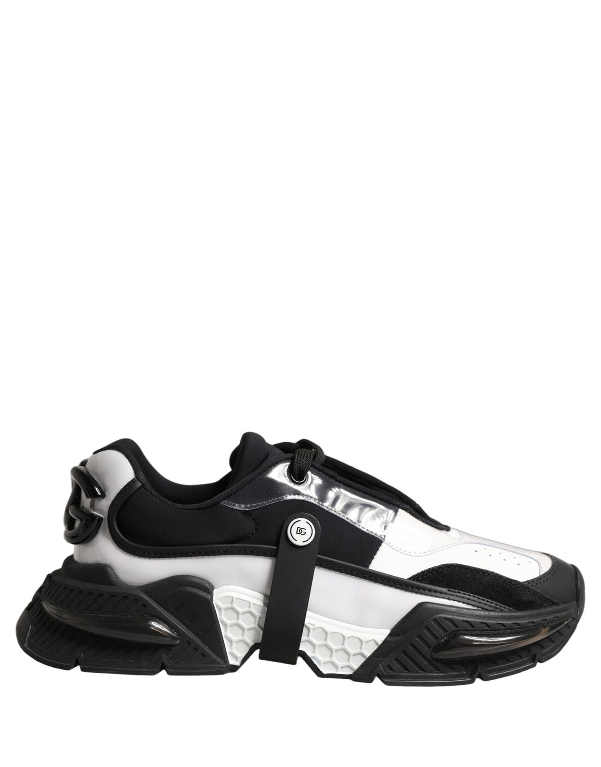 Dolce & Gabbana Weiße Schwarze Logo Airmaster Herren Sneaker Schuhe