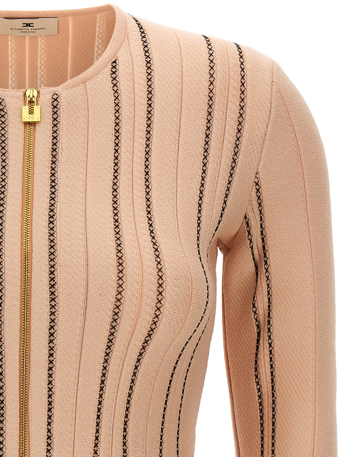 Elisabetta Franchi Mehrfarbige Strickjacke aus Viskose