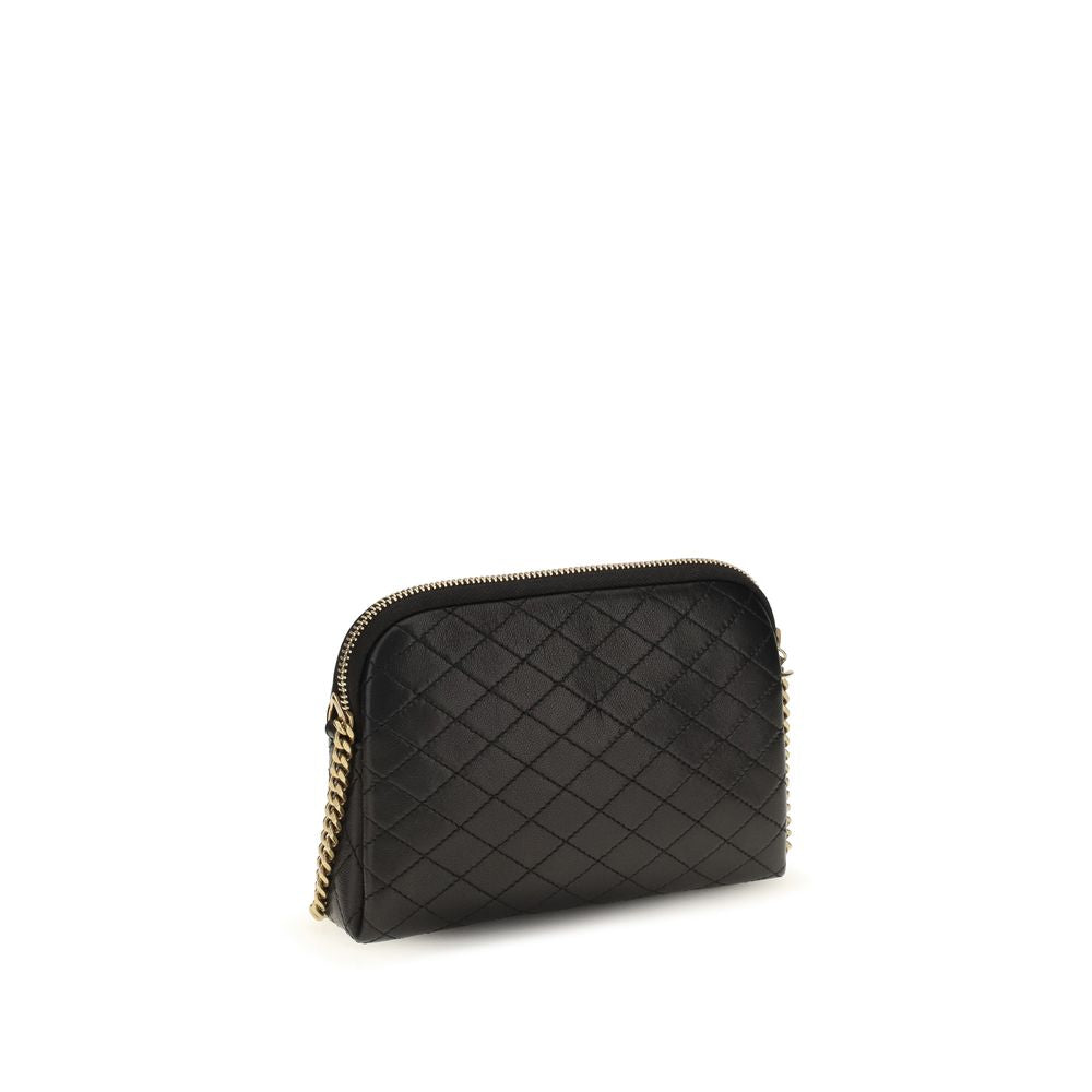 Saint Laurent Schwarze Bos Taurus Kalbsleder Schultertasche