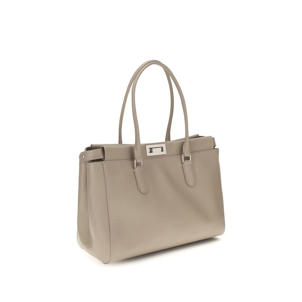 Fendi Beige Kalbsleder Bos Taurus Schultertasche