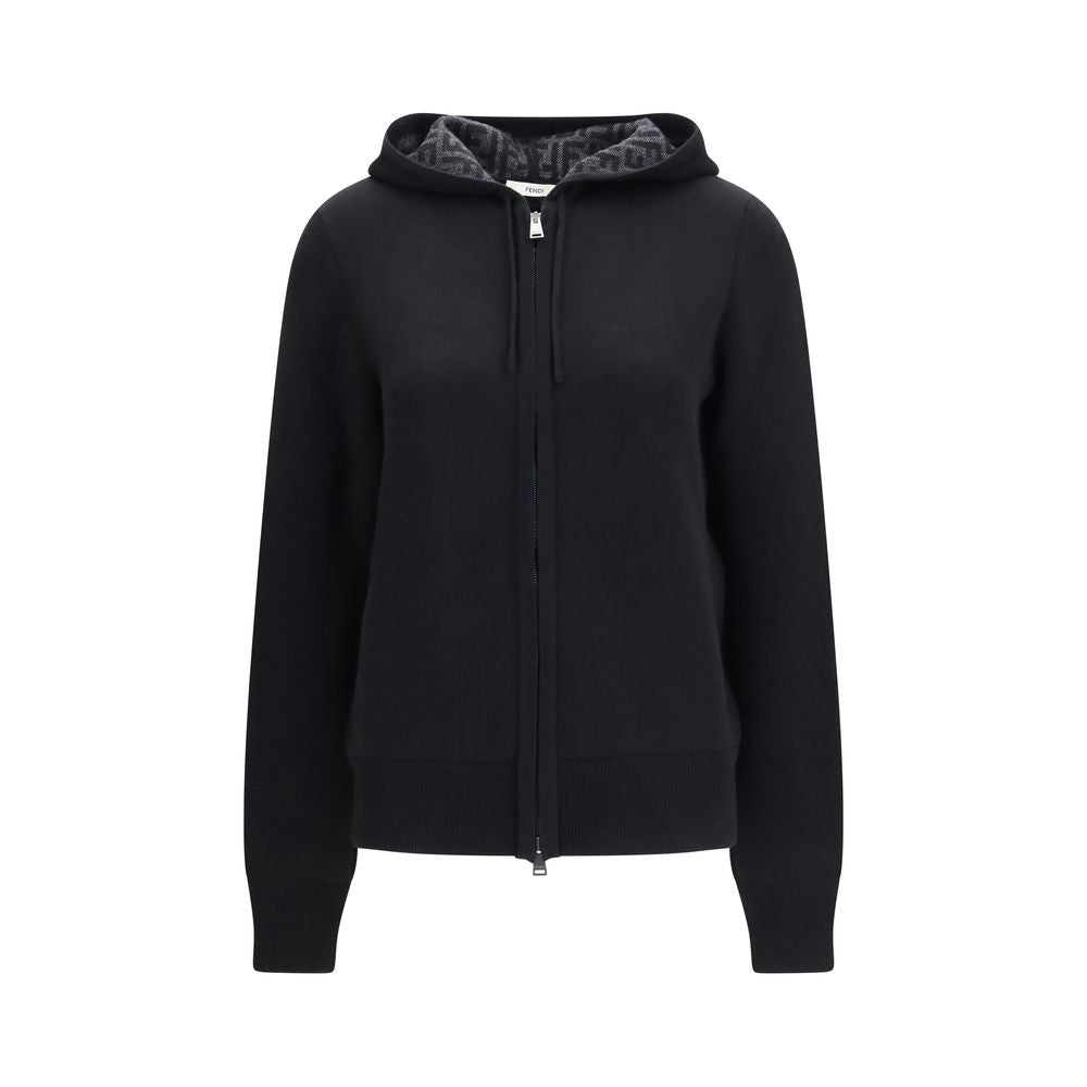 Fendi Schwarzer Kaschmir-Hoodie