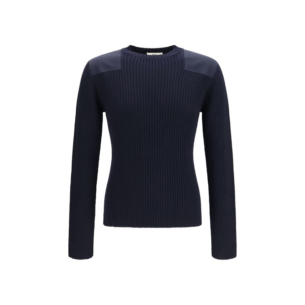 Fendi Blauer Wollpullover Oves Aries
