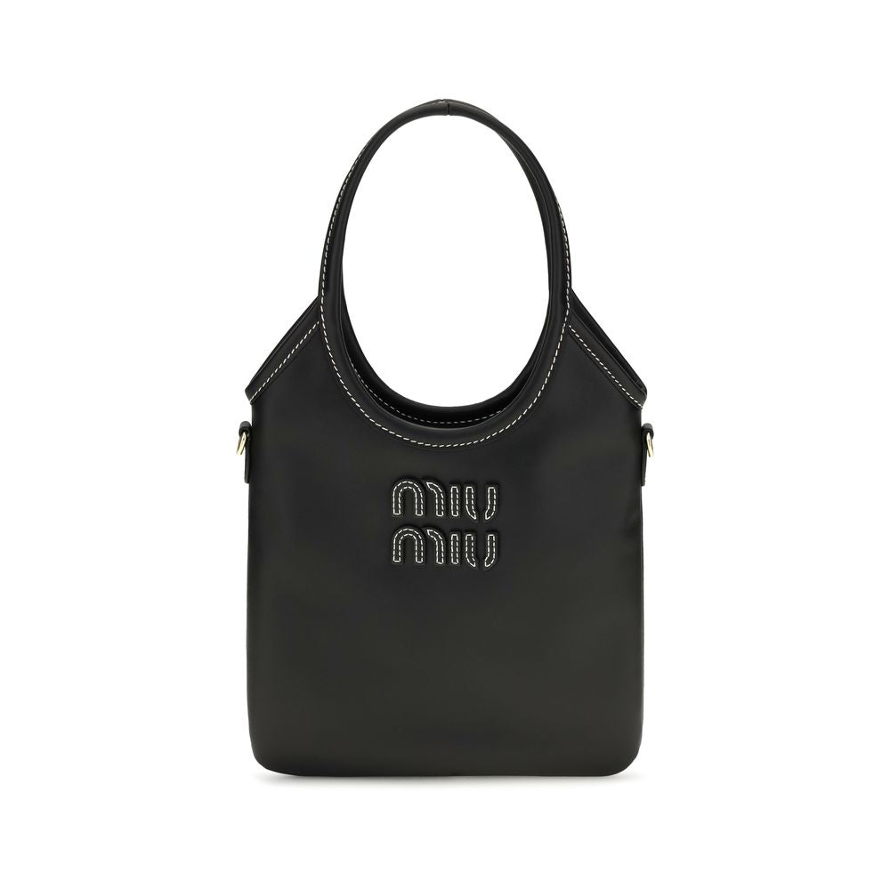 Miu Miu Schwarze Kalbsleder Bos Taurus Handtasche