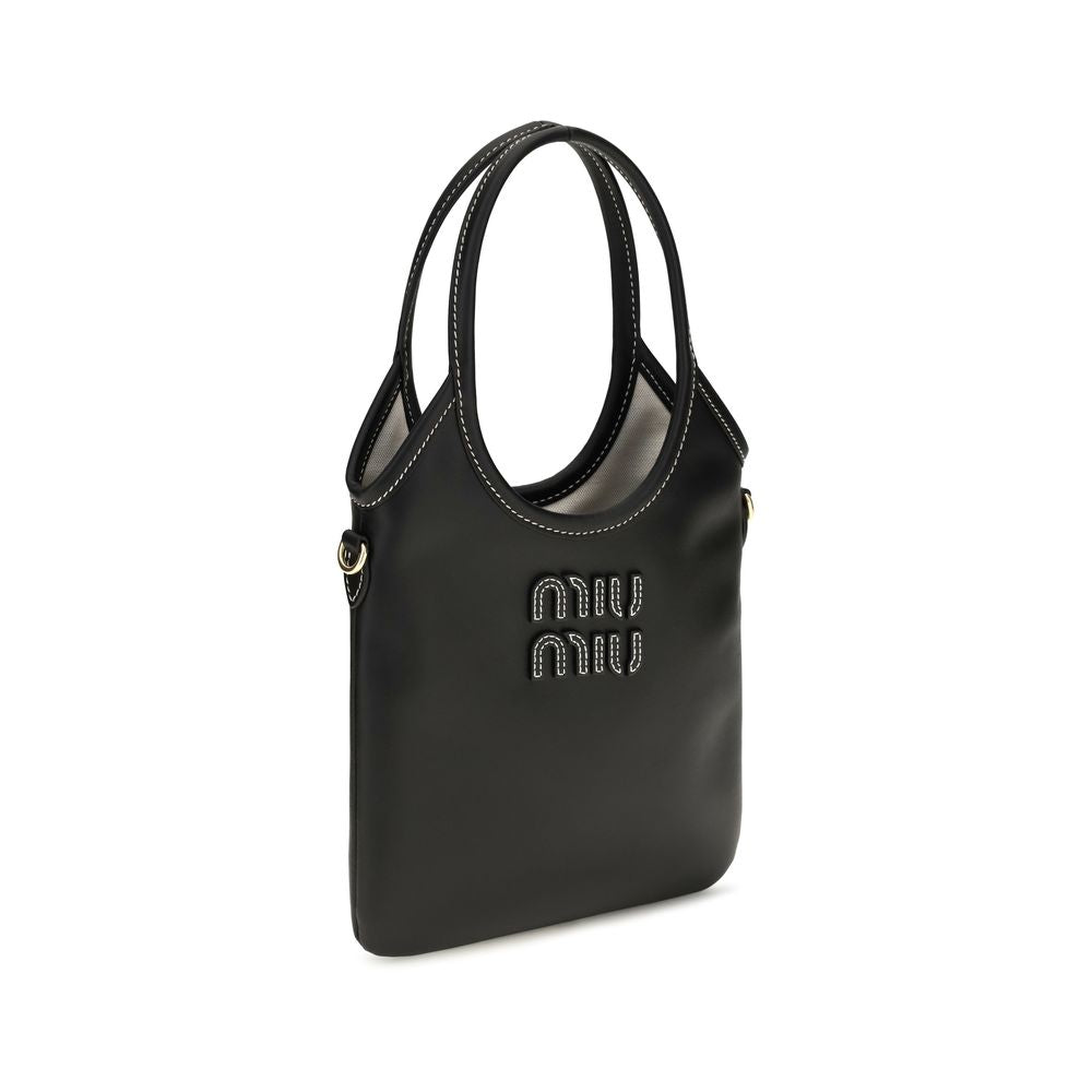 Miu Miu Schwarze Kalbsleder Bos Taurus Handtasche