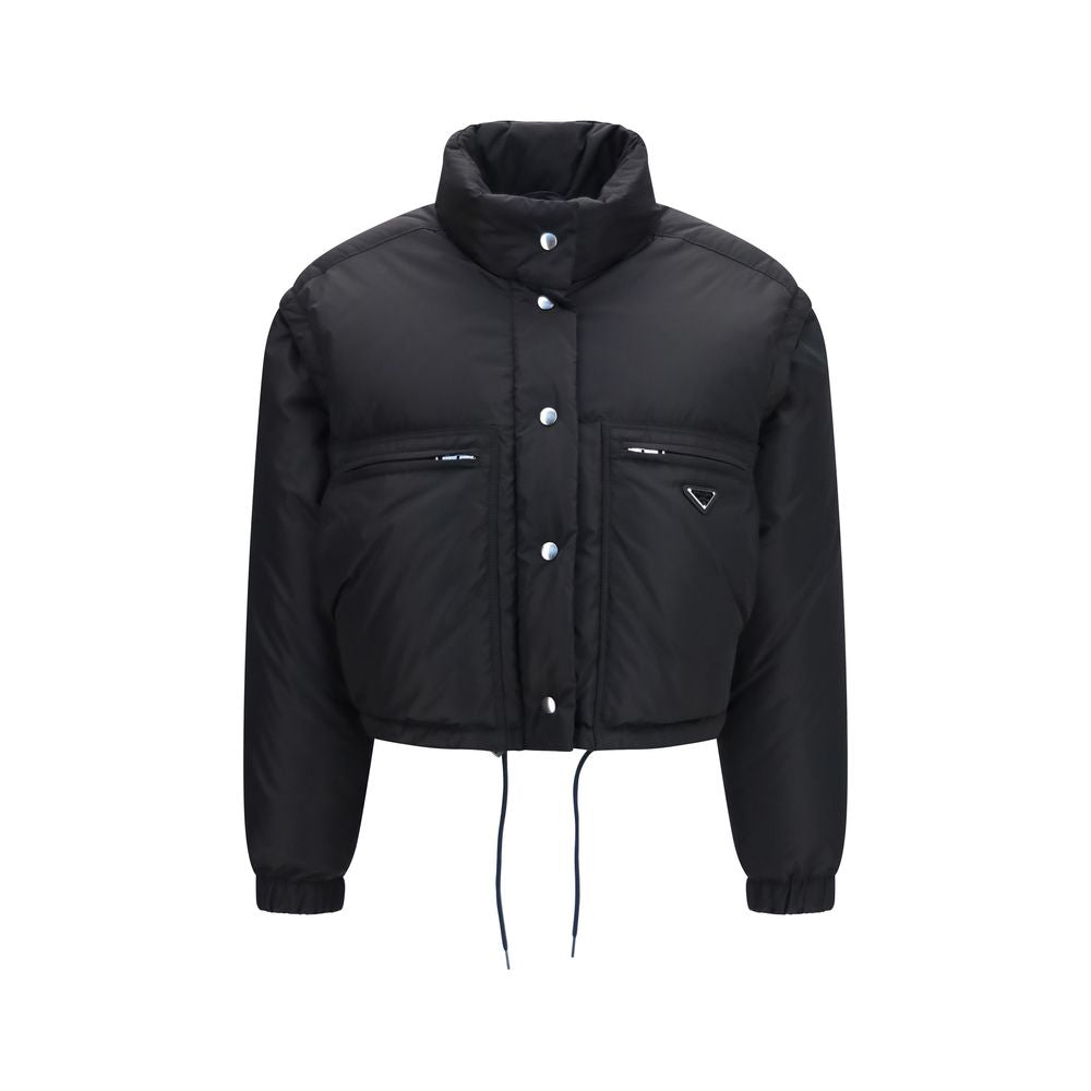 Prada Schwarze Daunenjacke aus Gänsedaunen, durchgehend