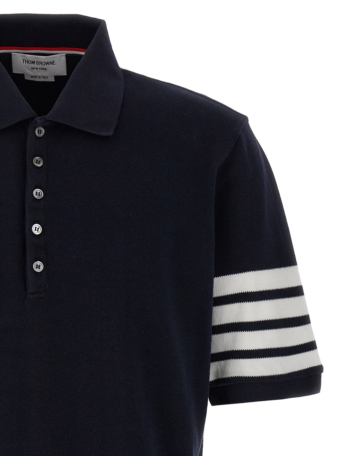 Thom Browne Blaues Baumwoll-Polohemd
