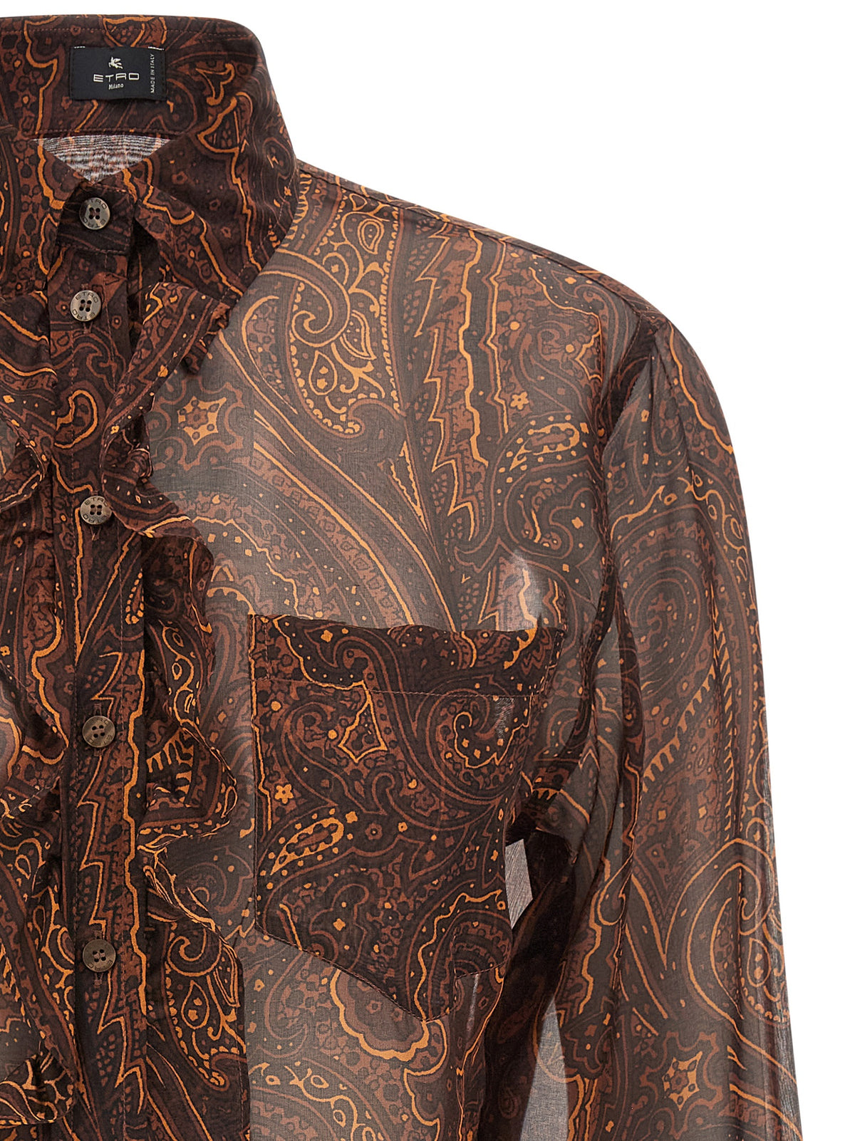 Etro Braune Seidenbluse