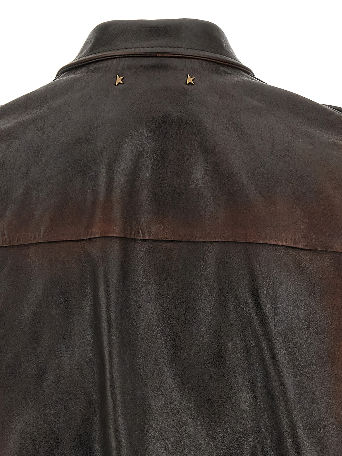 Golden Goose Braune Lederjacke aus Rindsleder