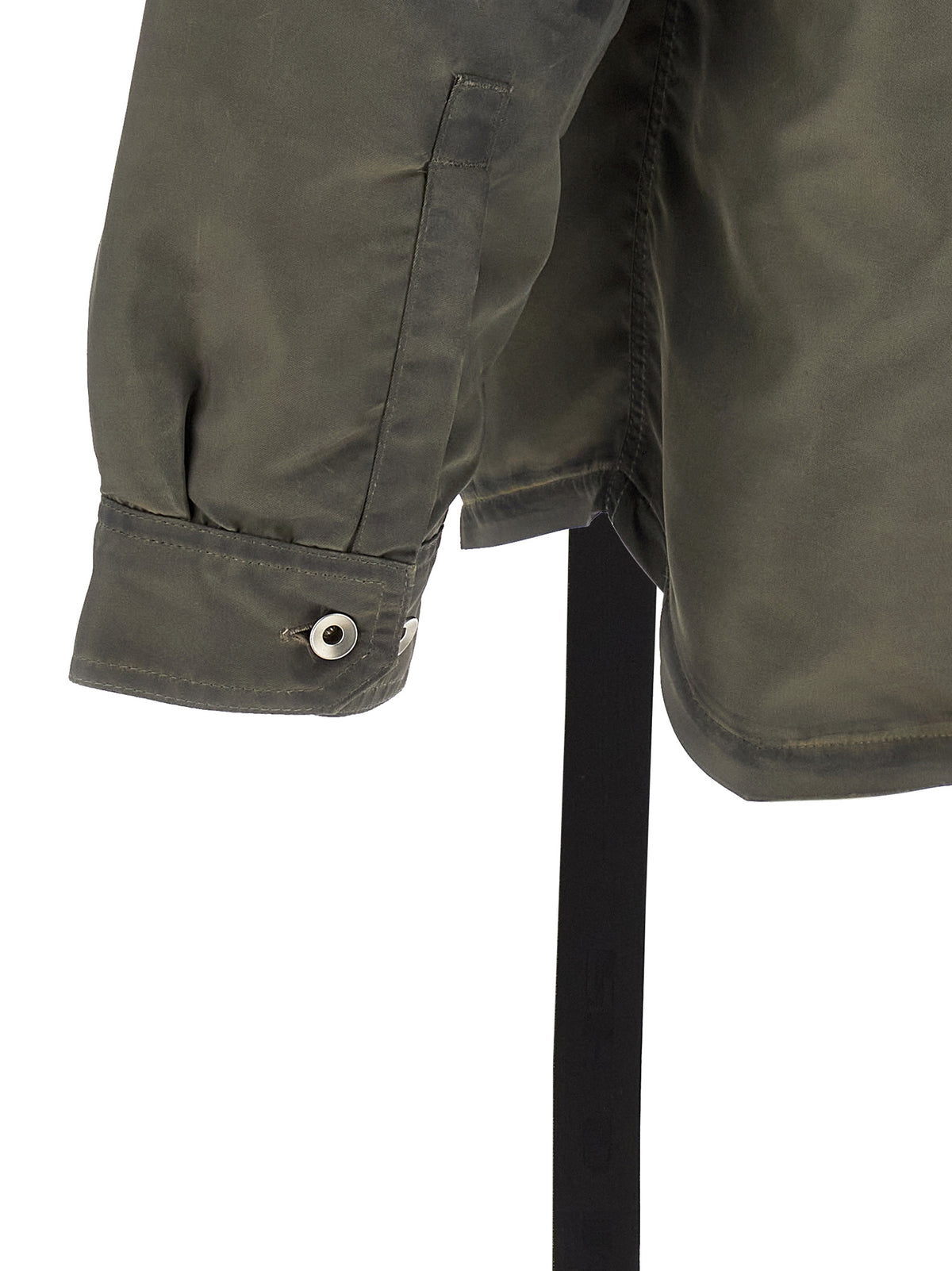DRKSHDW Graue Nylon-Jacke in voller Länge